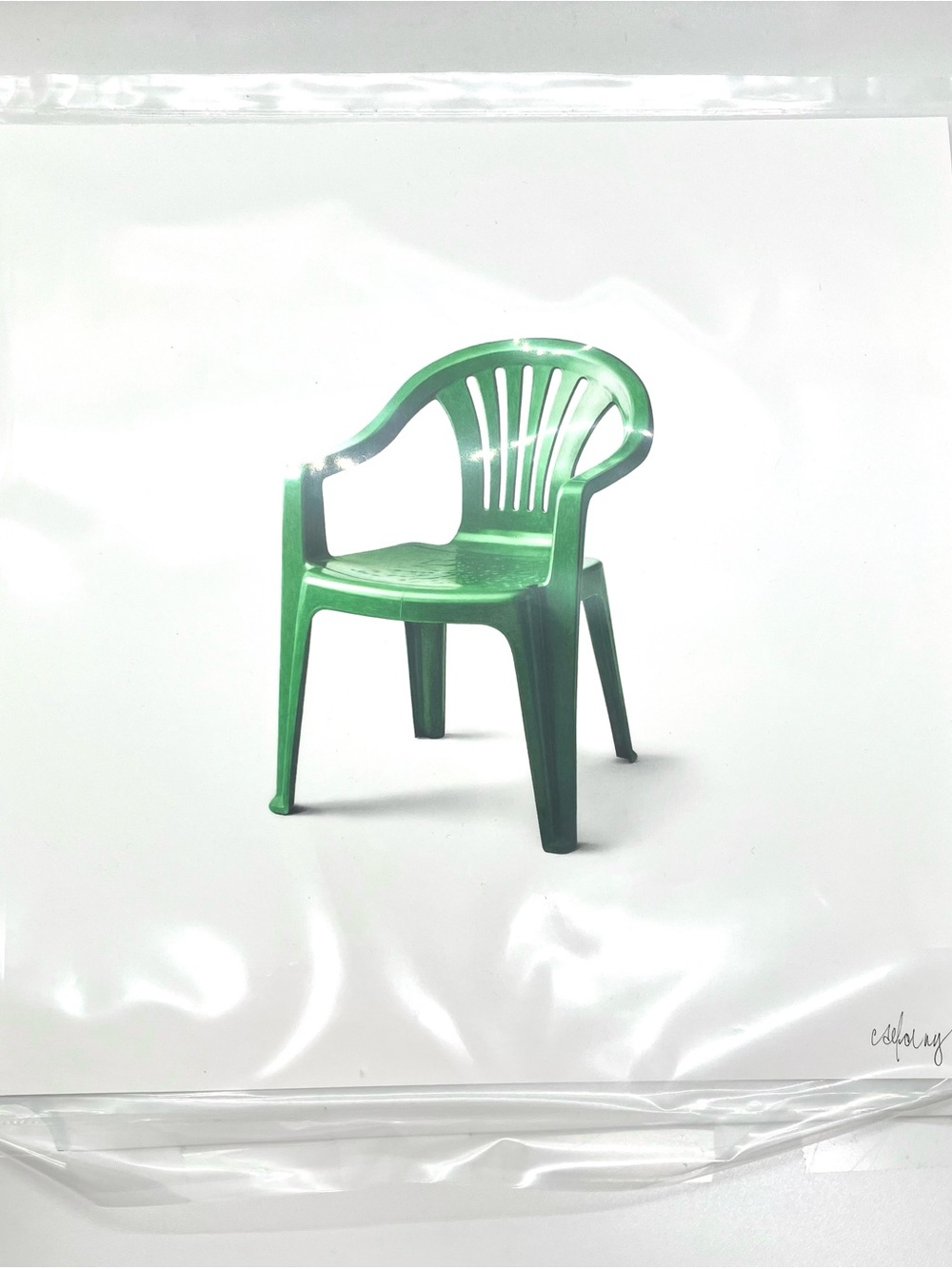 CJ Hendry Signed Art Print “Green Chair” Limited Edition, Rare 2026
